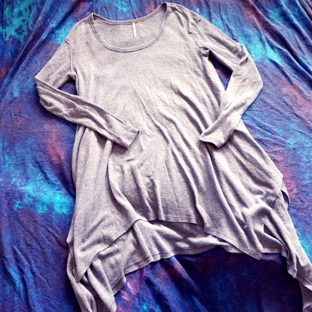 Free People Flowing Periwinkle Blouse, S/P